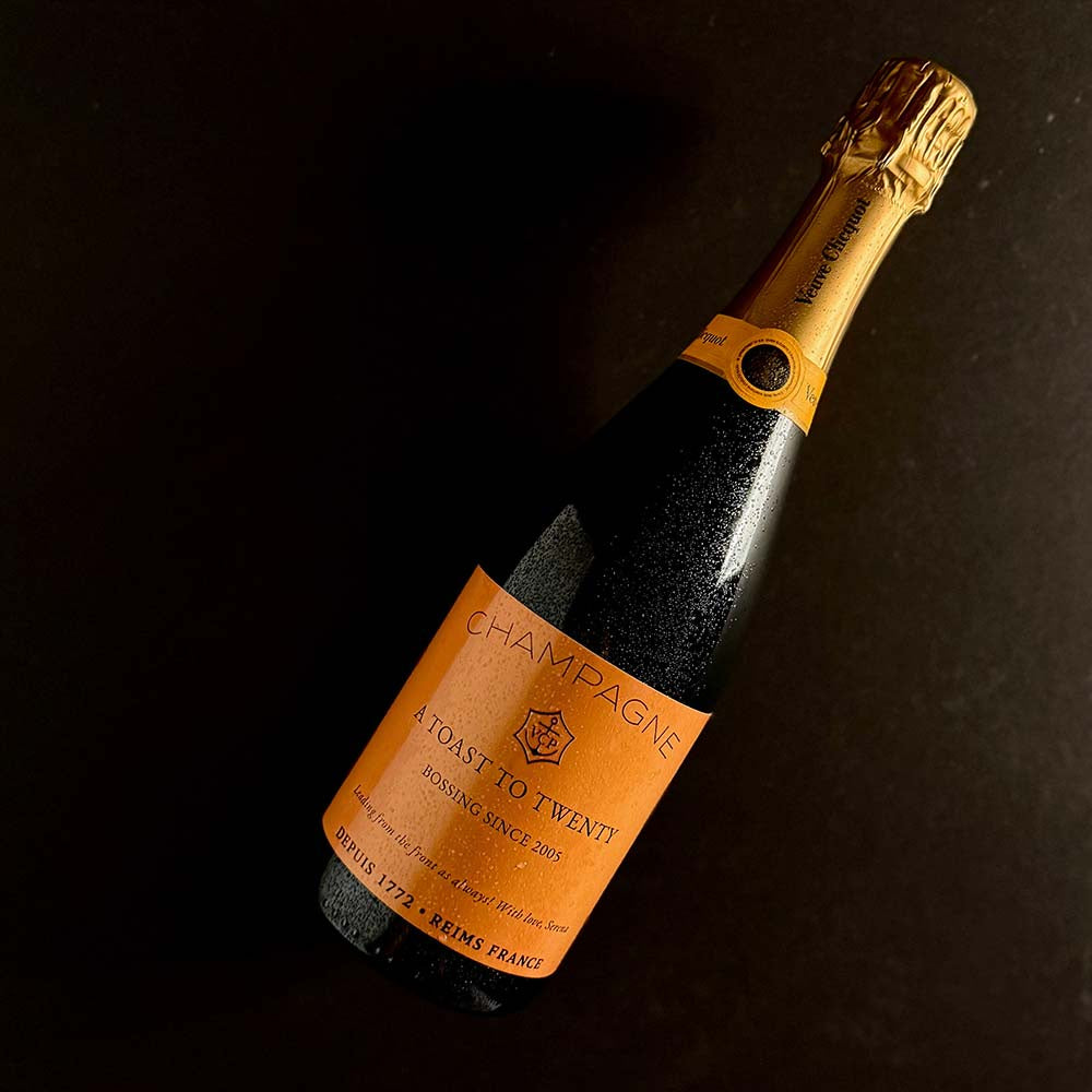 Champagne Salute Custom Label Gift