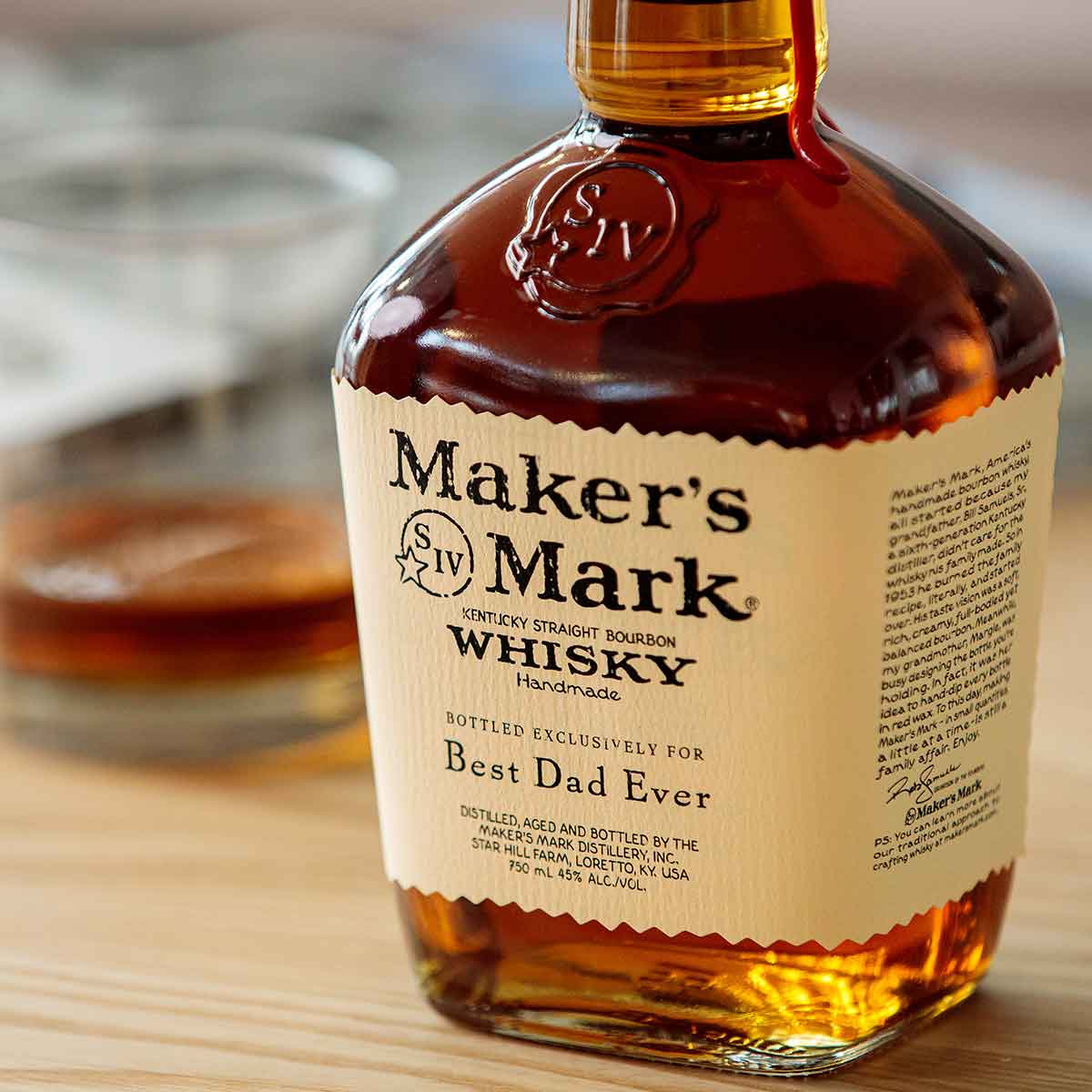Maker's Mark Bourbon Whisky (Best Dad Ever)