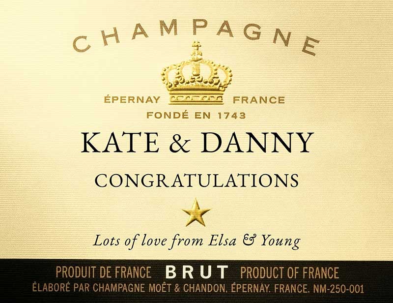 Champagne Delight Custom Label Gift