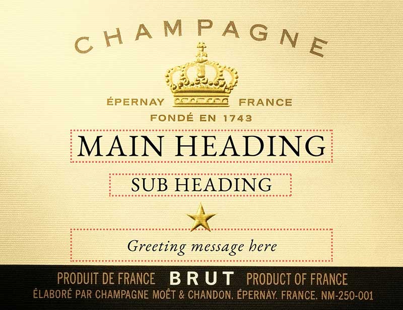 Champagne Delight Custom Label Gift