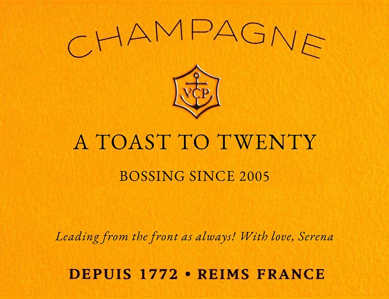 Champagne Salute Custom Label Gift