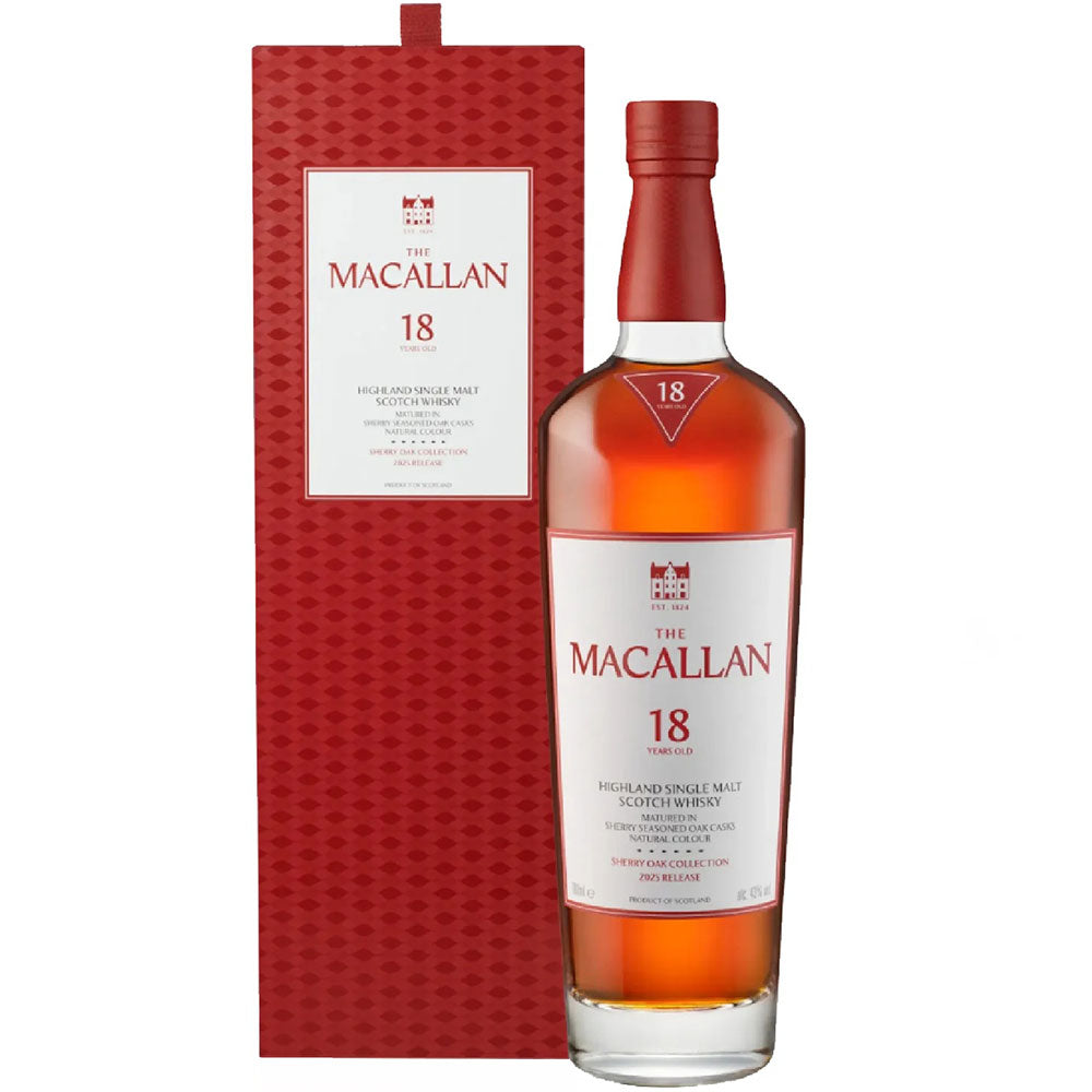 Macallan 18 Year Old Sherry Oak Single Malt Scotch Whisky