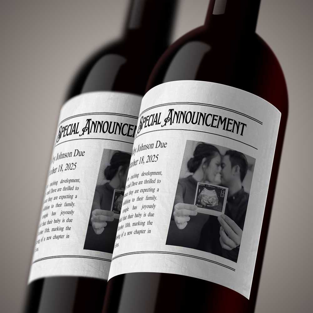 Special Announcement Custom Label Gift