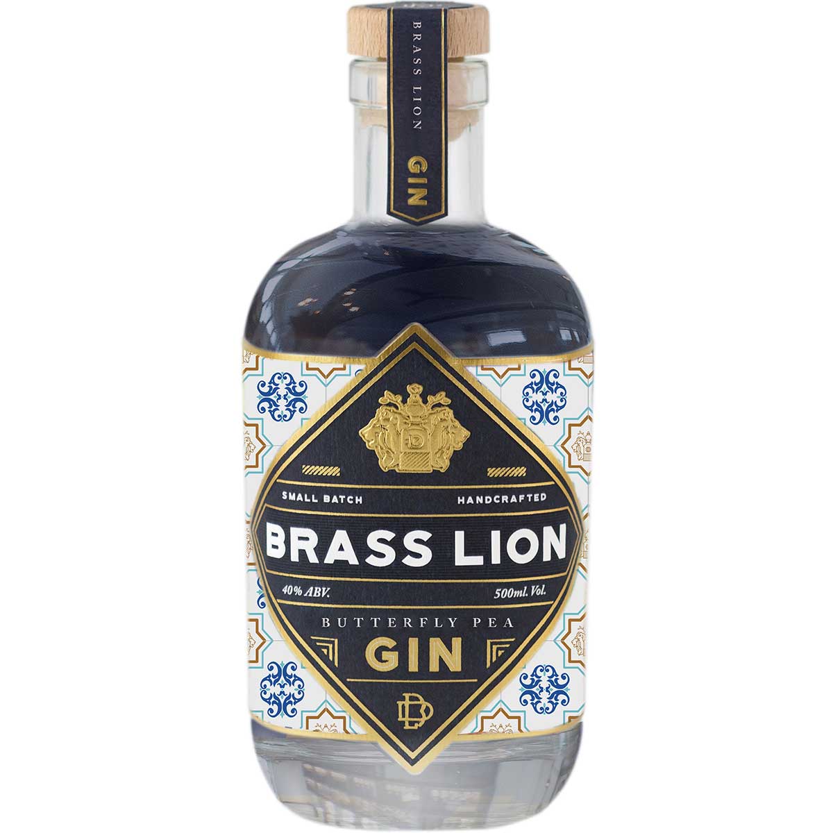 Brass Lion Butterfly Pea Gin