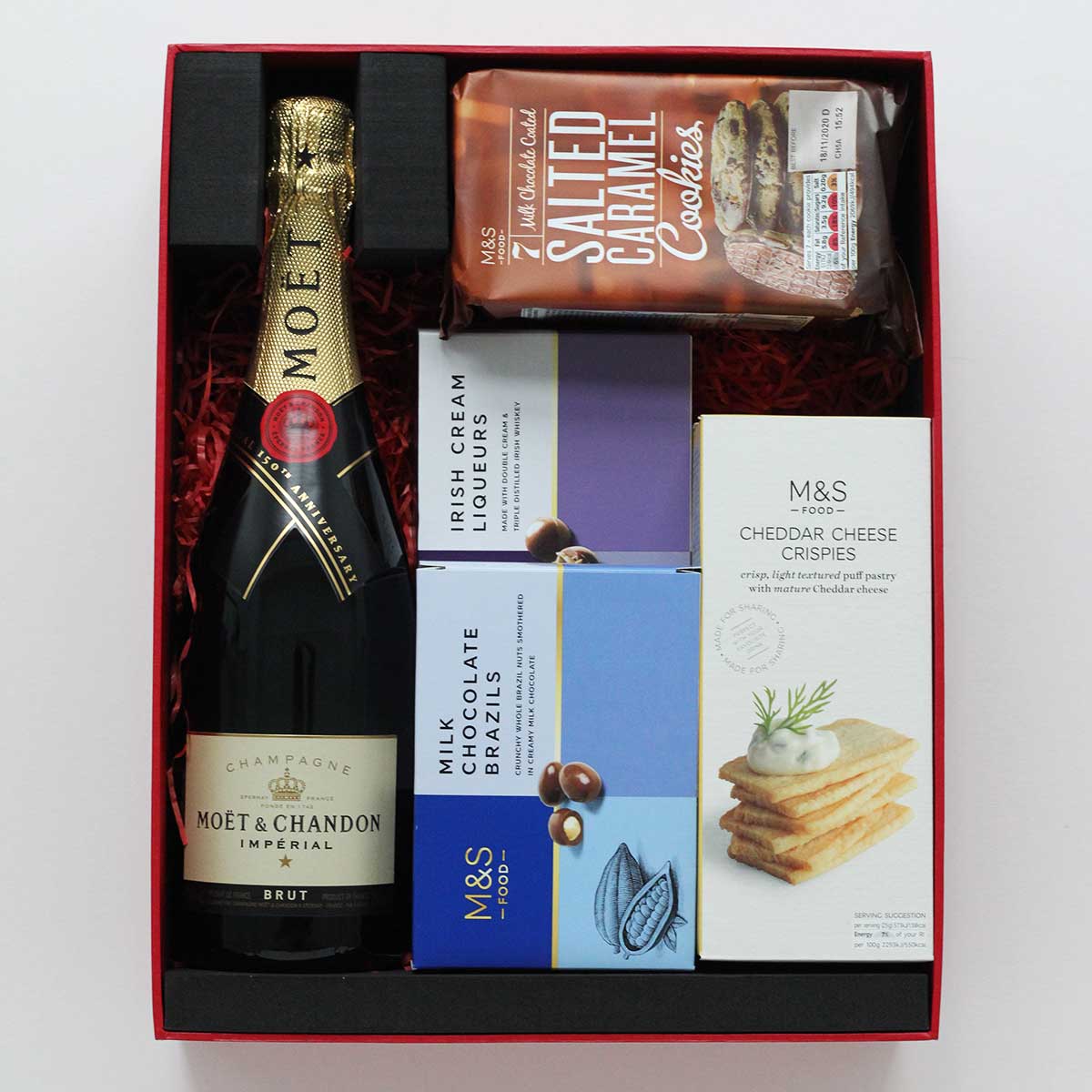 Red Velvet Champagne Wedding Gift Set